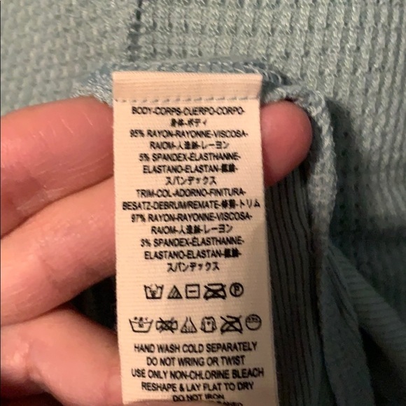 We the Free Malibu Mint Green Thermal Shirt Small - Picture 7 of 7